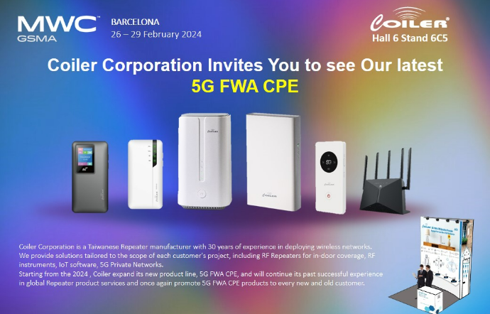 We invite you to visit our 5G FWA CPE at 2024 MWC Hall 6 Stand 6C5